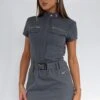 We Are Young Mini Dress Charcoal - Stylish & Comfortable Women's Dress 1 We Are Young Mini Dress Charcoal - Stylish & Comfortable Women's Dress -White Fox Sales WE ARE YOUNG CARGO MINI DRESS 02 08 23 03