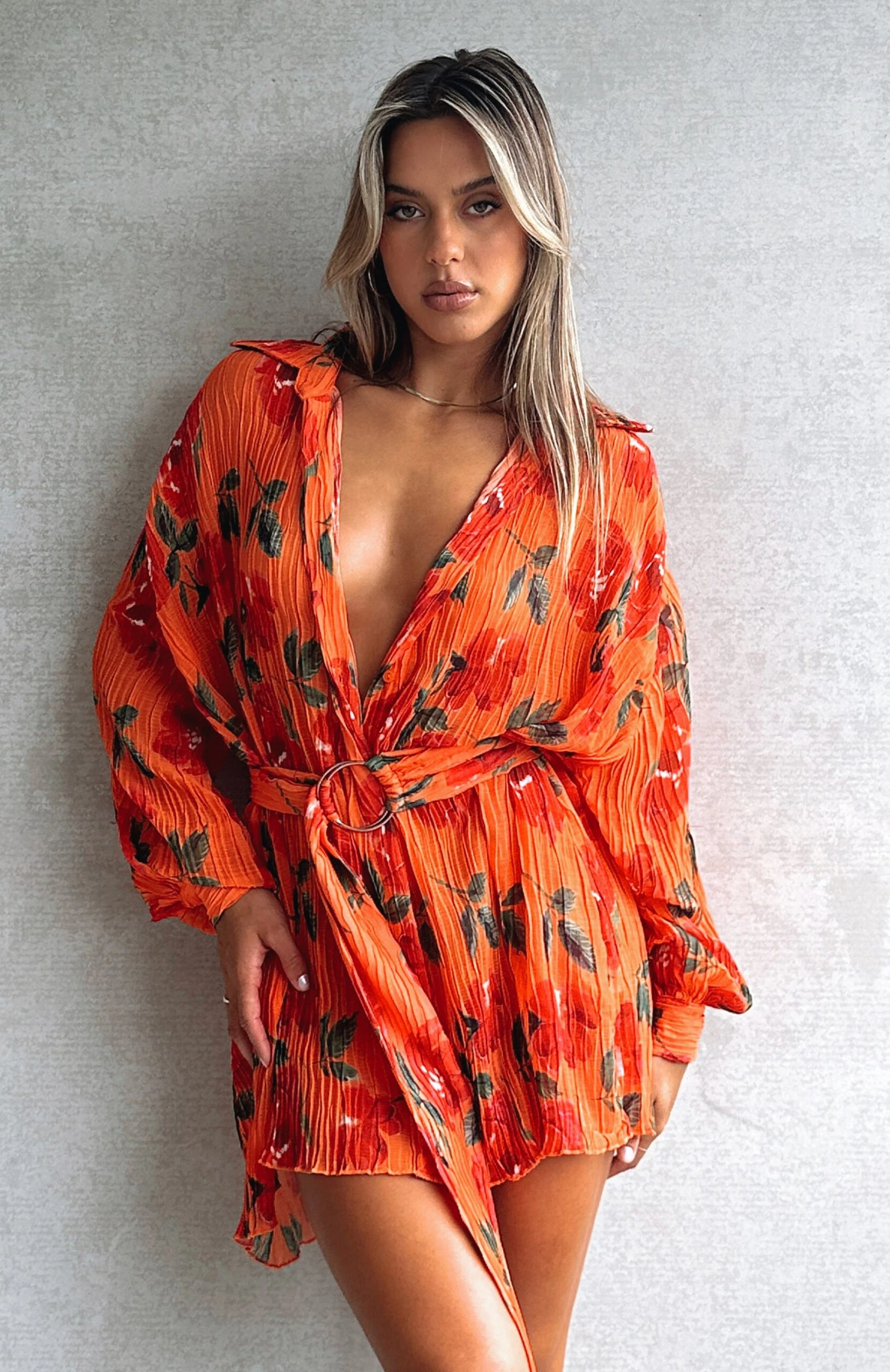 You Drive Me Crazy Long Sleeve Mini Dress in Spicy Rose | Flattering Women's Dress 8 You Drive Me Crazy Long Sleeve Mini Dress in Spicy Rose | Flattering Women's Dress - Image 6