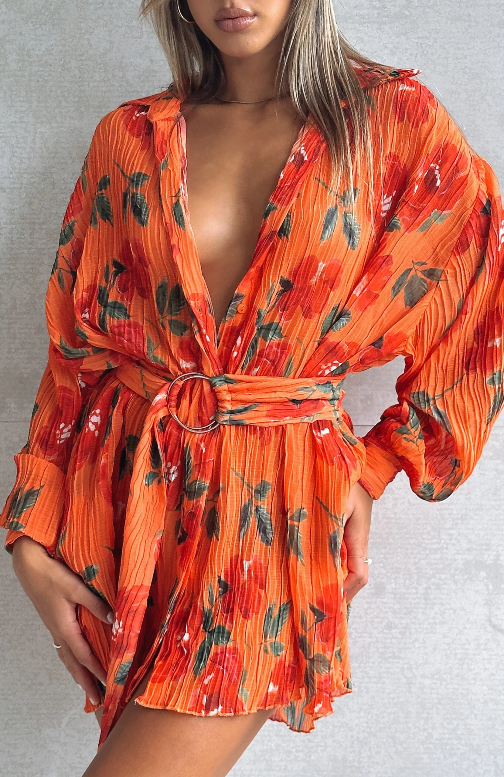 You Drive Me Crazy Long Sleeve Mini Dress in Spicy Rose | Flattering Women's Dress 9 You Drive Me Crazy Long Sleeve Mini Dress in Spicy Rose | Flattering Women's Dress - Image 7