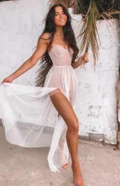 Totally Bangin' Mesh Maxi Dress White | Stylish Summer Dress | Women's Fashion -White Fox Sales lucygrassso2
