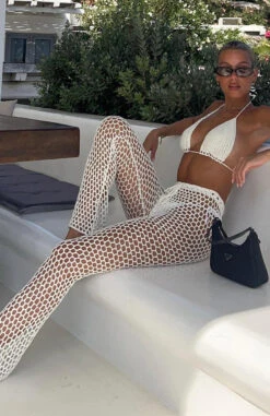 Highway To Heaven Crochet Pants Off White - Women's Resort Wear | Boho Chic Style