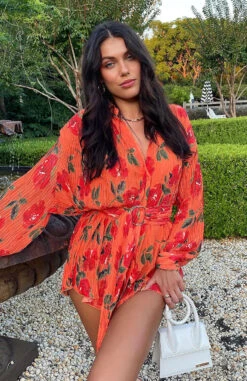 You Drive Me Crazy Long Sleeve Mini Dress in Spicy Rose | Flattering Women's Dress